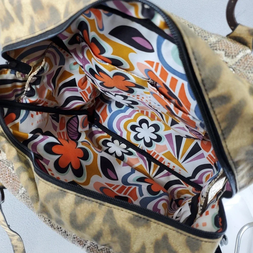 Joanel Faux Snakeskin Leopard Tote Handbag‎ Studs Shoulder Bag Y2K